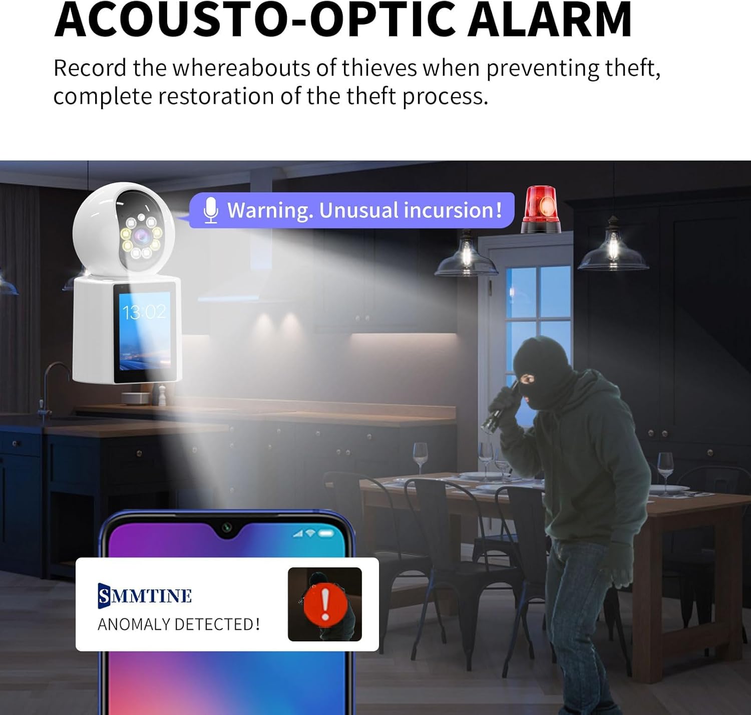 4K HD Indoor Security Camera - 360° Pet/Baby/Nanny Cam with Night Vision, 2-Way Audio & Motion Alerts, App Controlled