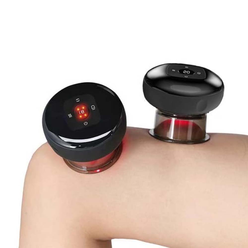 Smart Electric Cupping Device - 5 Massage Modes with Heating Therapy, Full Body Vacuum Massager for Pain Relief