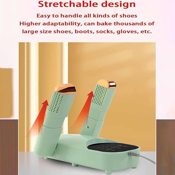 Electric Shoe Dryer with Adjustable Rack & Timer | Multi-Functional Boot Warmer & Glove Dryer for Sweaty Shoes
