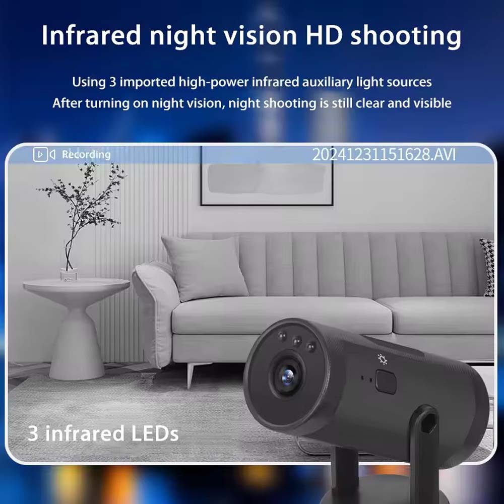 1080p Mini Camera with WiFi. Portable mobile detection camcorder for smart home surveillance & remote monitoring. Hidden design.