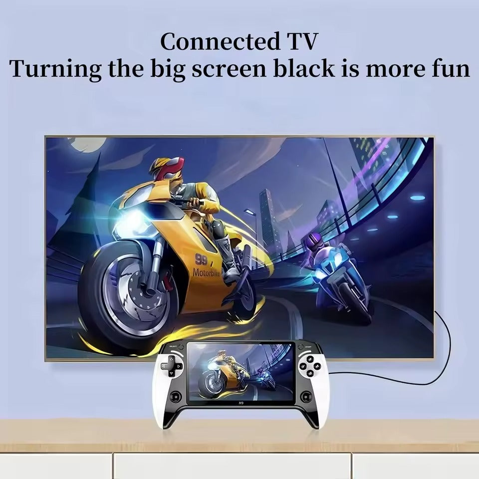X9 HD Handheld Game Console - 5.5" IPS Screen, P1 HD Output, Dual Joystick for GB/GBA/GBC Games, Portable Retro Gaming