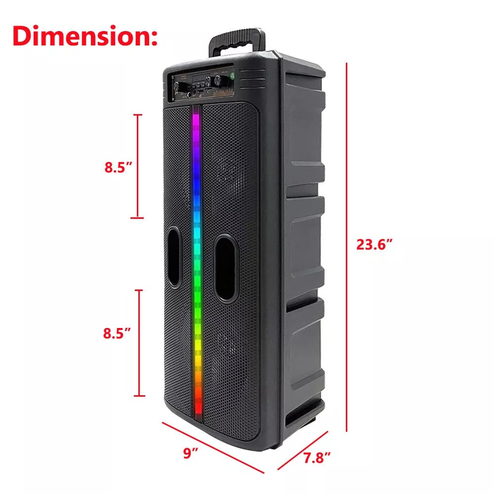 Portable 8-Inch Trolley Speaker – Powerful Bass with Bluetooth Connectivity, Ideal for Outdoor Parties