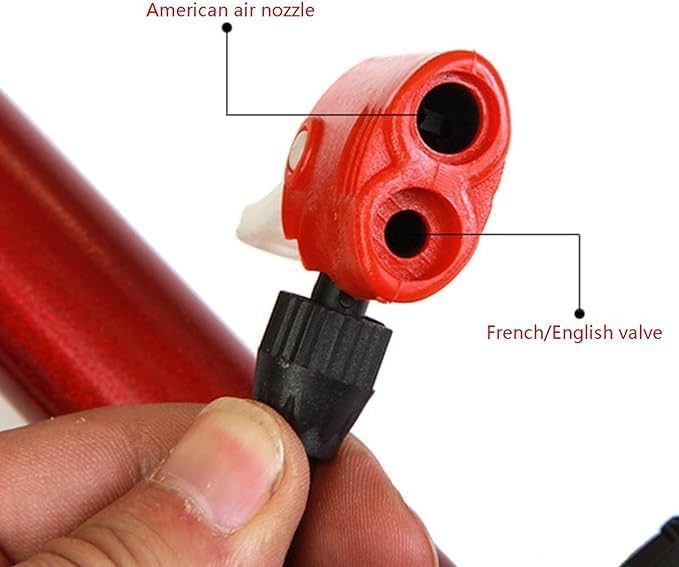 Portable Pump for Bicycle and Car Tires | Ideal for Road and Mountain Bikes | Compact and Easy to Use