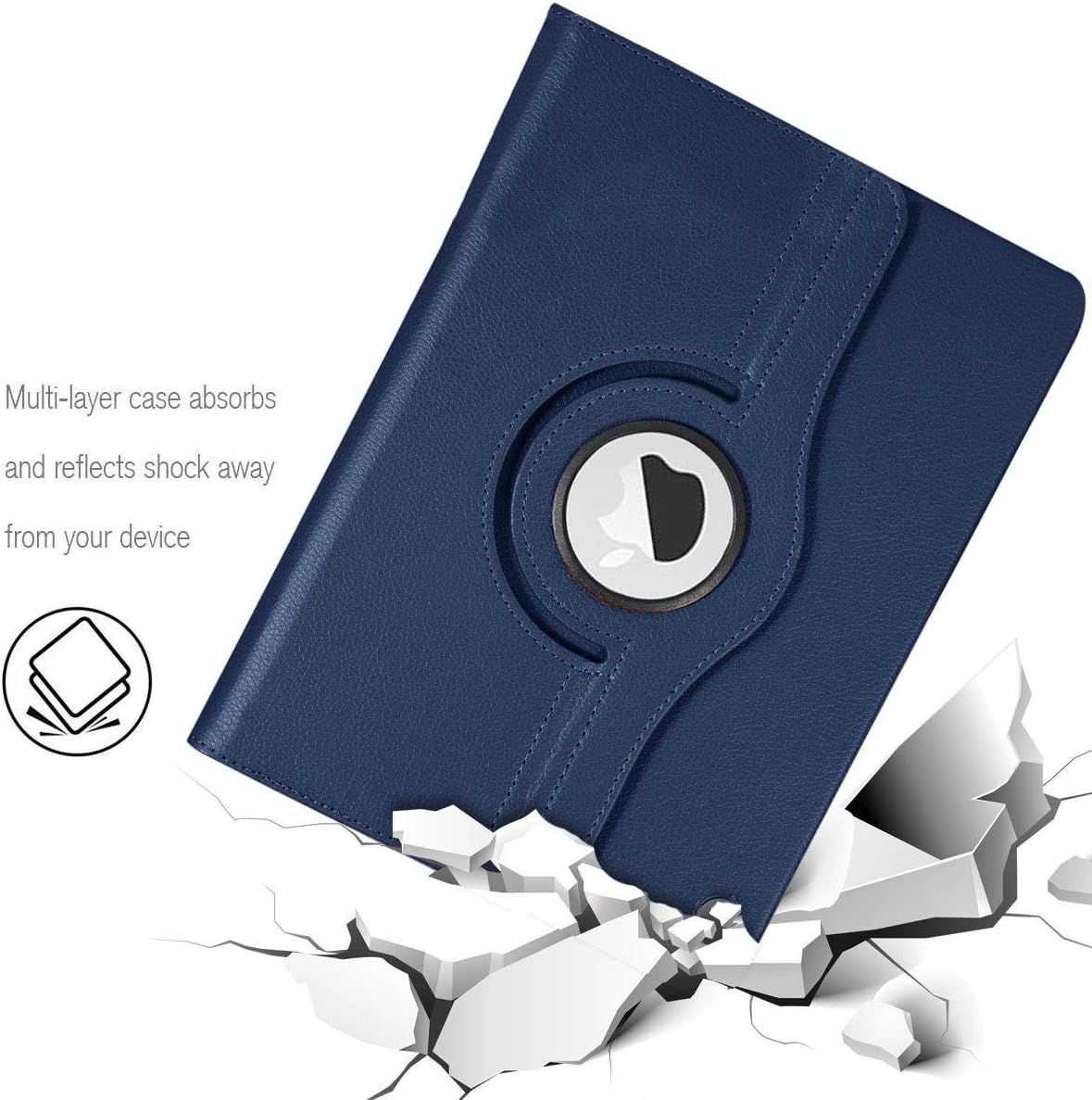 iPad Pro 12.9" Case (2015-2017) - 360° Rotating Wallet Folio with Auto Wake/Sleep & Shockproof Protection (Multi Colour)