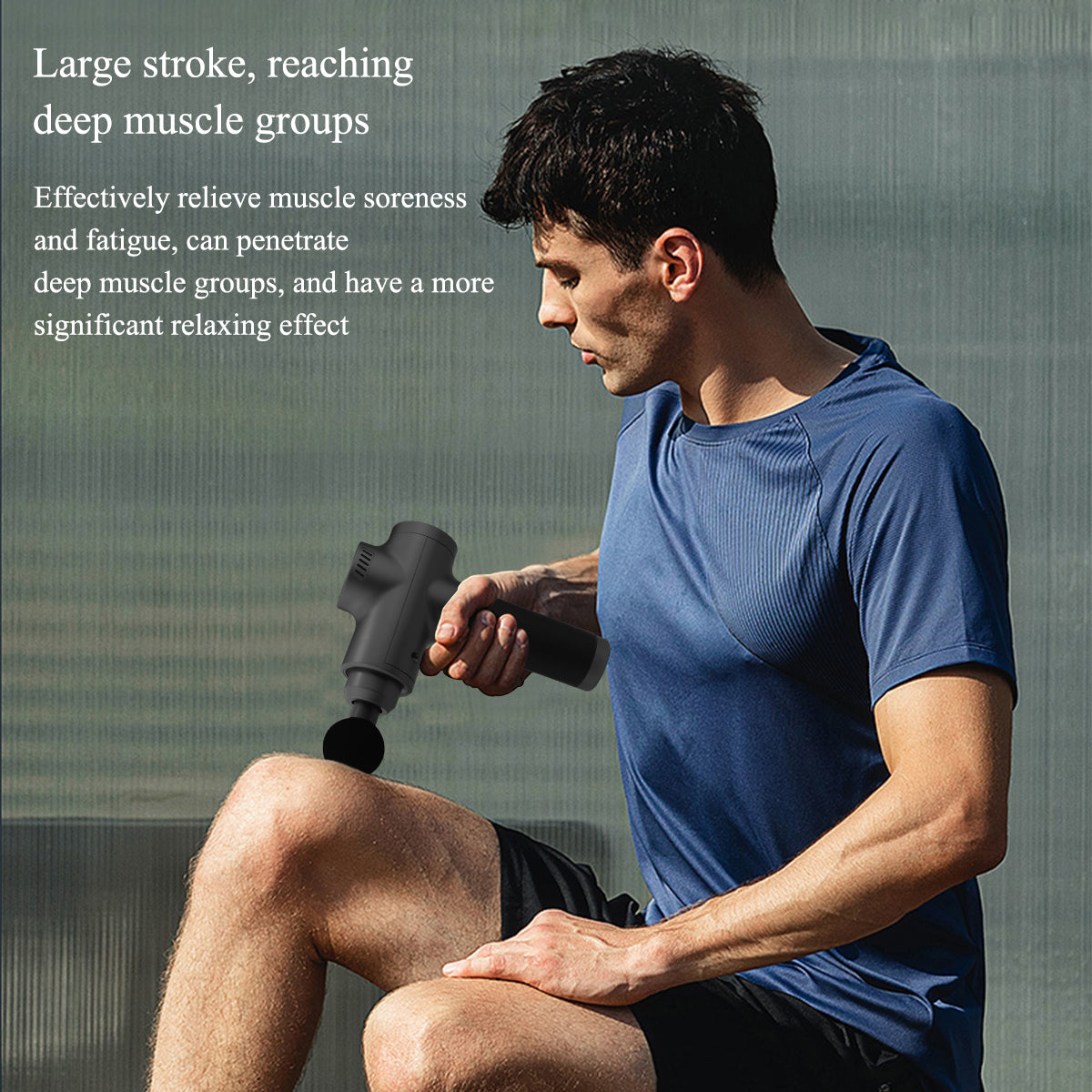 Professional Fascial Massage Gun. 6-speed deep tissue massager with 4 heads for muscle pain relief. Rechargeable & handheld (Multi-Colour)