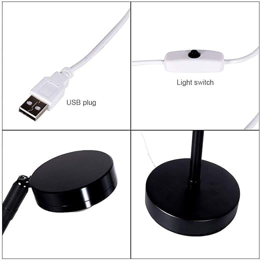 180° Rotatable & USB Rechargeable Sunset Light Projector | LED Night Light for Kids and Adults | Create a Relaxing Atmosphere