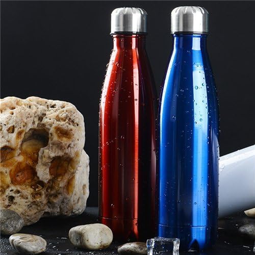 Stainless Steel Double Wall Cola Water Bottle | Maroon, 500ml | Keeps Hot & Cold up to 4 Hours | (Black-05)