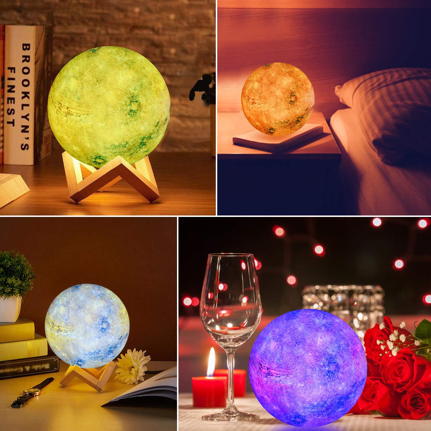Space Moon Star Light LED | Custom 8-20CM 3D Christmas Gifts | Night Lamp for Kids & Room Decor | Colorful Modern Lighting for Children’s Rooms