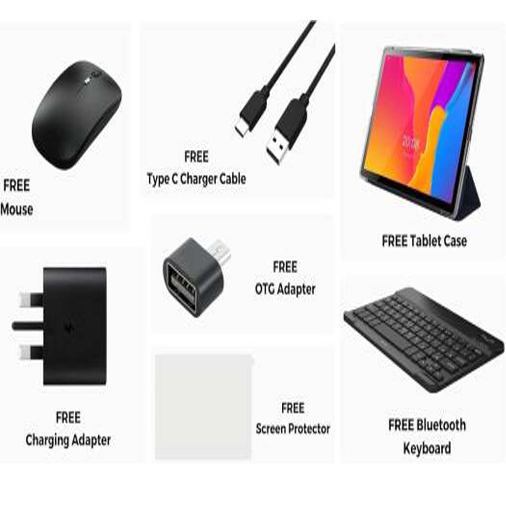 Tab 10 Pro Android Tablet – 10.1 Inch Display, 8GB RAM, 512GB ROM, 8000 mAh Battery, Octa-Core Processor, Dual Camera – Green