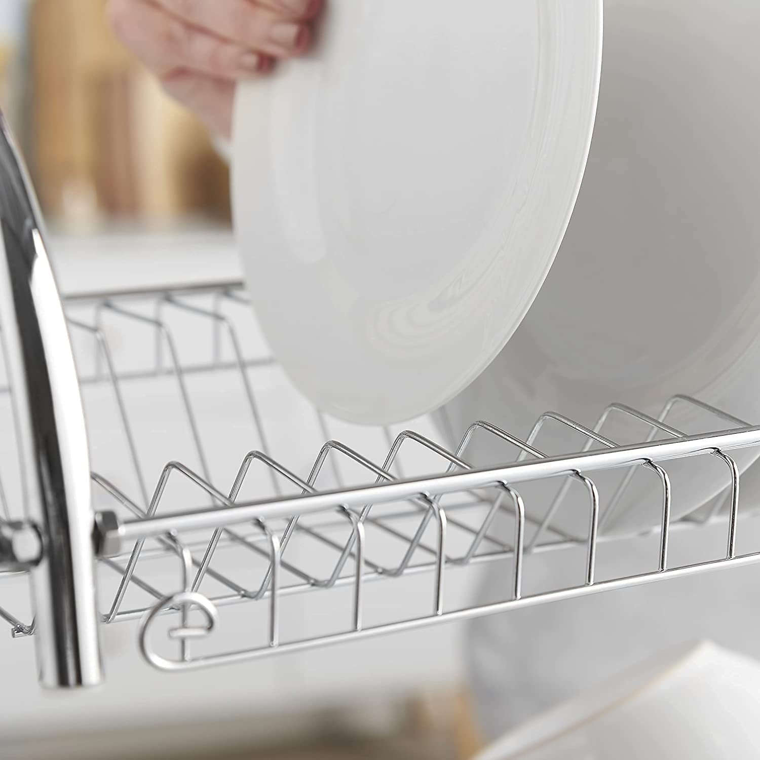New Arrival 2-Layer Kitchen Dish Rack | Stainless Steel Dish Drainer & Plate Holder