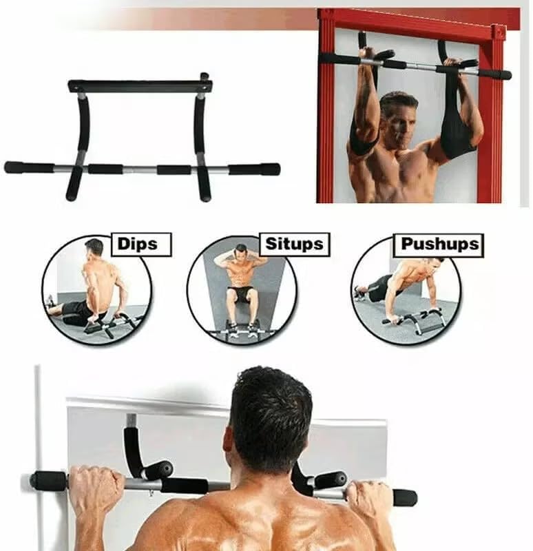 Pull-Up Bar for Doorway – Portable Chin-Up Bar with Adjustable Height for Upper Body Strength Training