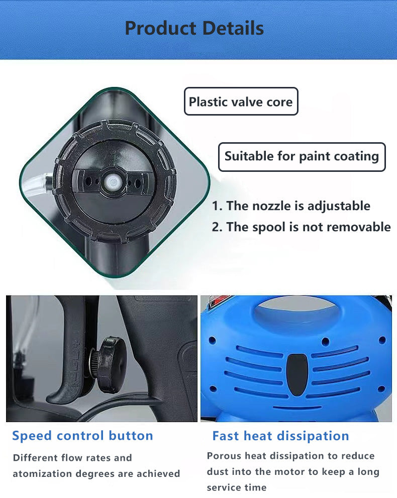 Multifunctional High-Pressure Electric Spray Gun | 800ml Paint Gun for Home & Professional Use | Adjustable Nozzle & High-Pressure Technology | Perfect for Walls, Furniture, and DIY Projects | Easy-to-Use, Lightweight, and Durable Design