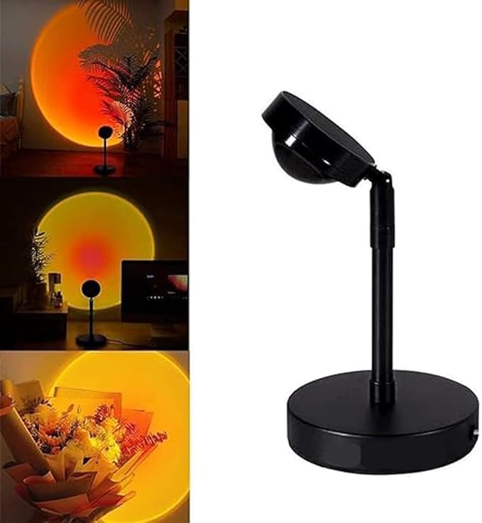 180° Rotatable & USB Rechargeable Sunset Light Projector | LED Night Light for Kids and Adults | Create a Relaxing Atmosphere