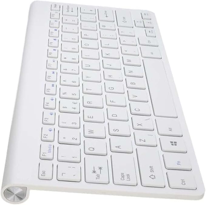 White Compact Wireless Keyboard and Mouse Combo | Sleek and Portable for Home and Office Use | Smooth Typing and Easy Navigation