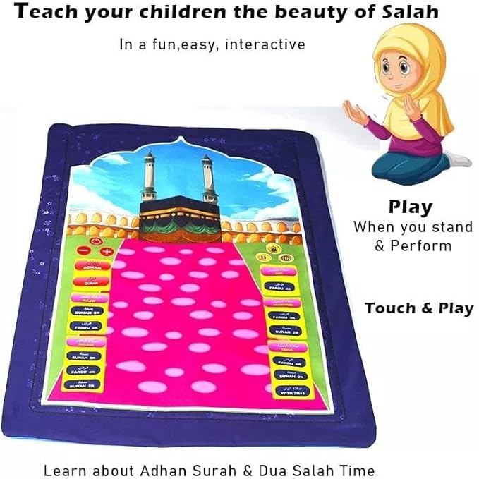 Islamic Electronic Smart Prayer Mat for Kids – Engaging Interactive Learning in 10 Languages