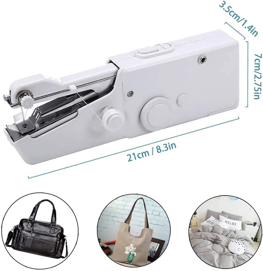 Mini Portable Handheld Sewing Machine - Cordless Electric Quick Stitch Tool for Fabric, Clothing & Travel Repairs