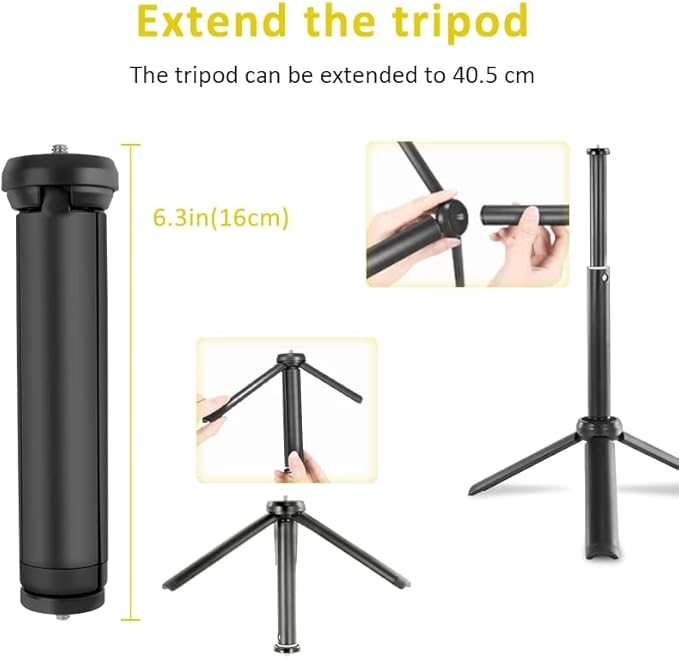 Live Set Fill Light Selfie Stick Tripod with Microphone – Foldable Selfie Stick for Mobile Phones