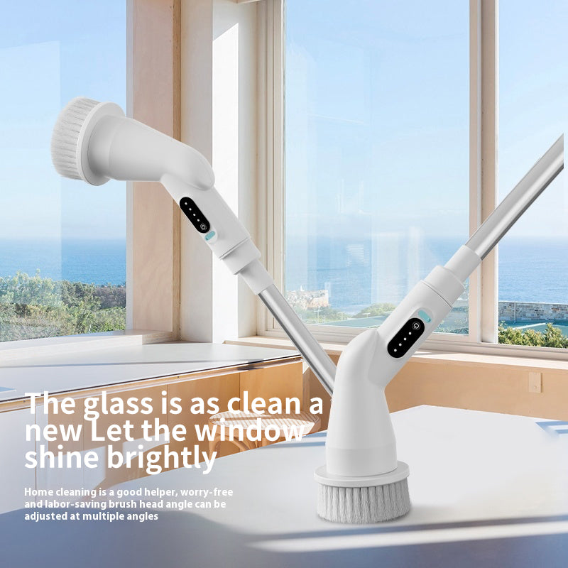 Cordless Electric Spin Scrubber - 7 Replaceable Brushes for Shower, Tub & Tile Cleaning, Baby-Safe Plastic Material