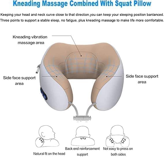 Neck U-Shaped Vibrating Travel Massage Pillow | Ultimate Comfort and Relaxation for Travel and Home