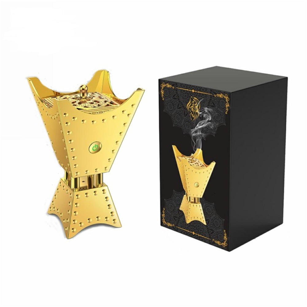 Luxury Electric Bakhoor Burner – USB Rechargeable Car Incense Burner for Oud and Bukhoor