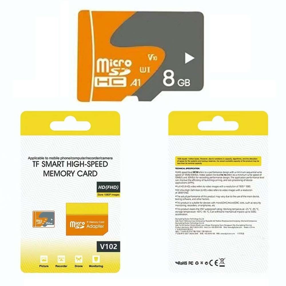 V102 8GB MicroSD Memory Card - High-Speed TF Storage for Phones, Tablets, Cameras & Gaming Devices