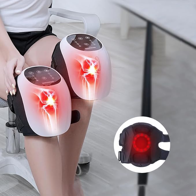 Portable Heating Knee and Waist Massager – Thermal Pain Relief with Red Light Physiotherapy