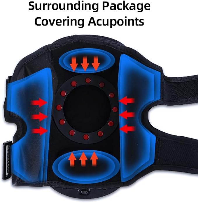 Portable Heating Knee and Waist Massager – Thermal Pain Relief with Red Light Physiotherapy
