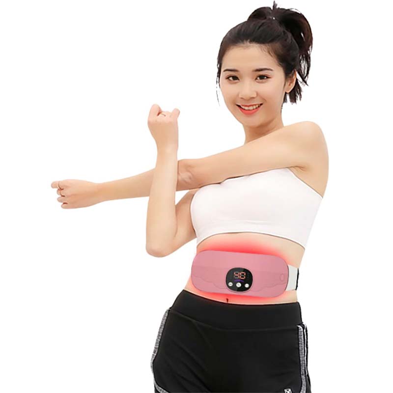 Smart Menstrual Heating Pad - 4-Gear Constant Temperature Abdominal Massager with Vibration, Warm Palace Belt for Women (Pink-Colour)
