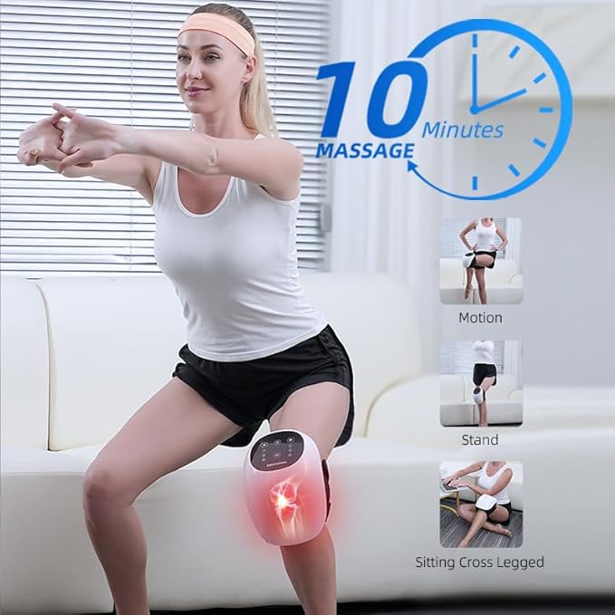 Portable Heating Knee and Waist Massager – Thermal Pain Relief with Red Light Physiotherapy