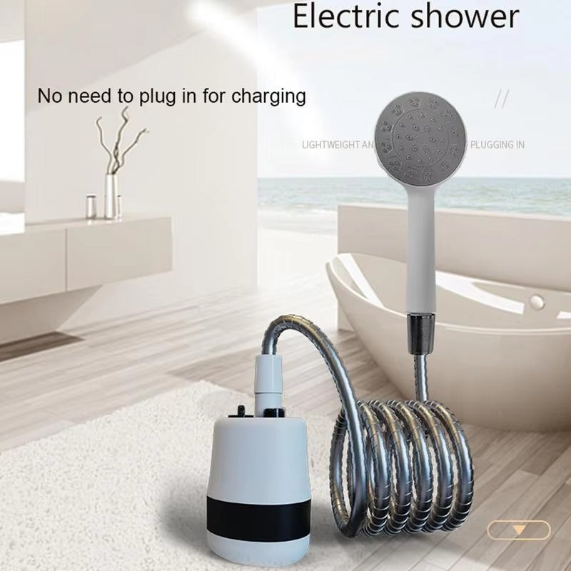 Portable Camping Shower - USB Rechargeable Electric Shower Pump with Handheld Shower Head for Outdoor Camping, Car Washing, Gardening, Pet Cleaning, and Travel. Perfect Portable Shower System for a Convenient and Refreshing Experience Anywhere