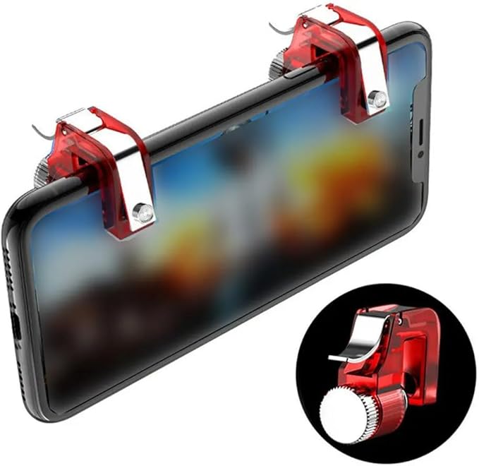 Metal Smartphone Mobile Gaming Trigger for PUBG – Gamepad Fire Button Aim Key L1 R1 Shooter Controller