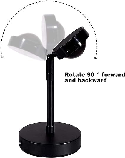 180° Rotatable & USB Rechargeable Sunset Light Projector | LED Night Light for Kids and Adults | Create a Relaxing Atmosphere