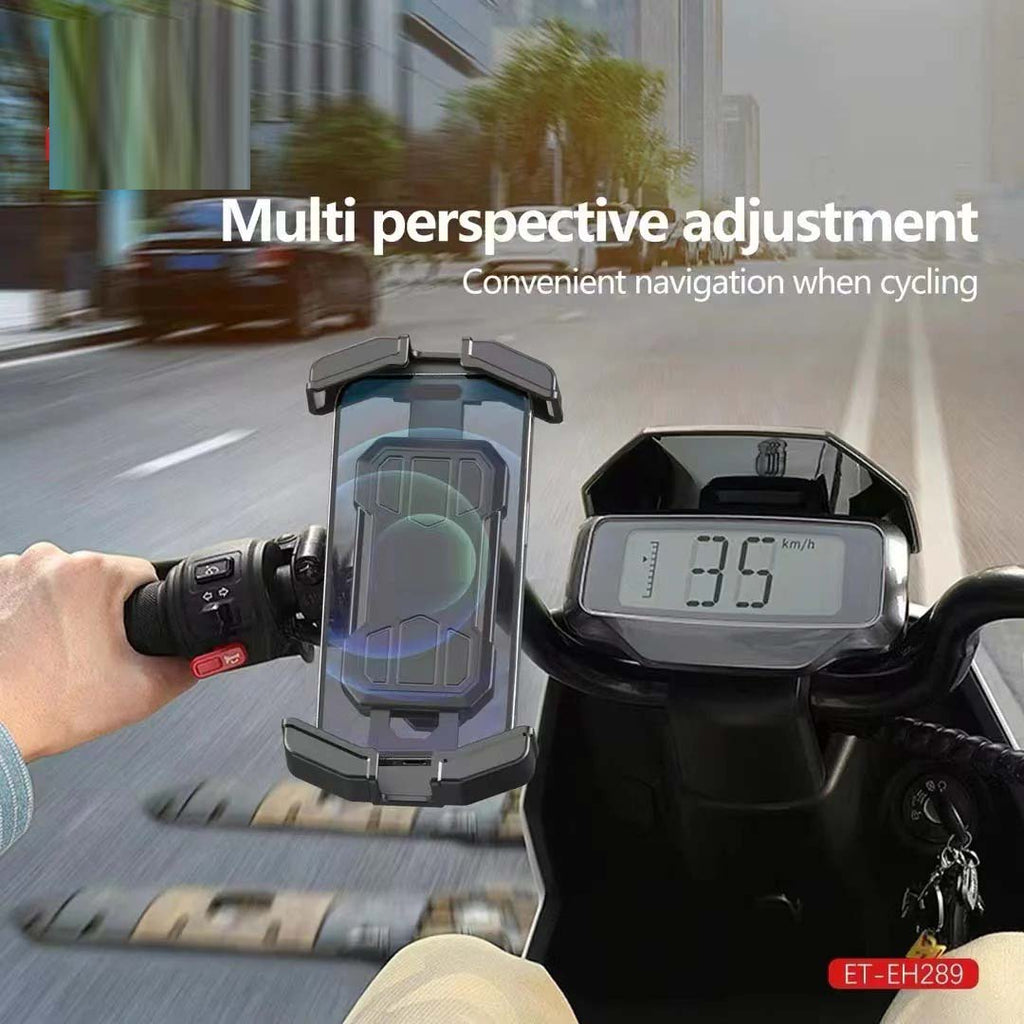 Universal Bike Mobile Stand (ET-EH289) | Adjustable Smartphone Holder for Bicycles, Motorcycles, and Bikes | One-Hand Operation, Multi-Perspective Adjustment, and Stable Clip Design
