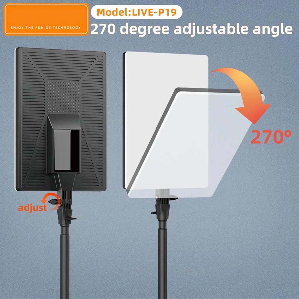 Live-P19 LED Fill Light Panel - Dimmable Bi-Color Lighting for Photography, Video & Live Streaming