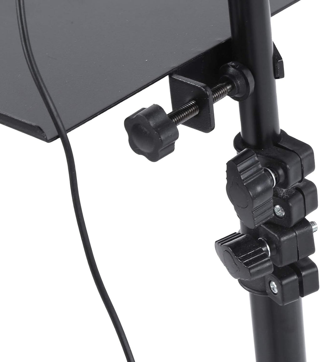 Ring Light Sound Card Tray with Live Microphone Stand | Adjustable Threaded Clamp Clip | Tripod Bracket Accessories with Mobile Phone Holder