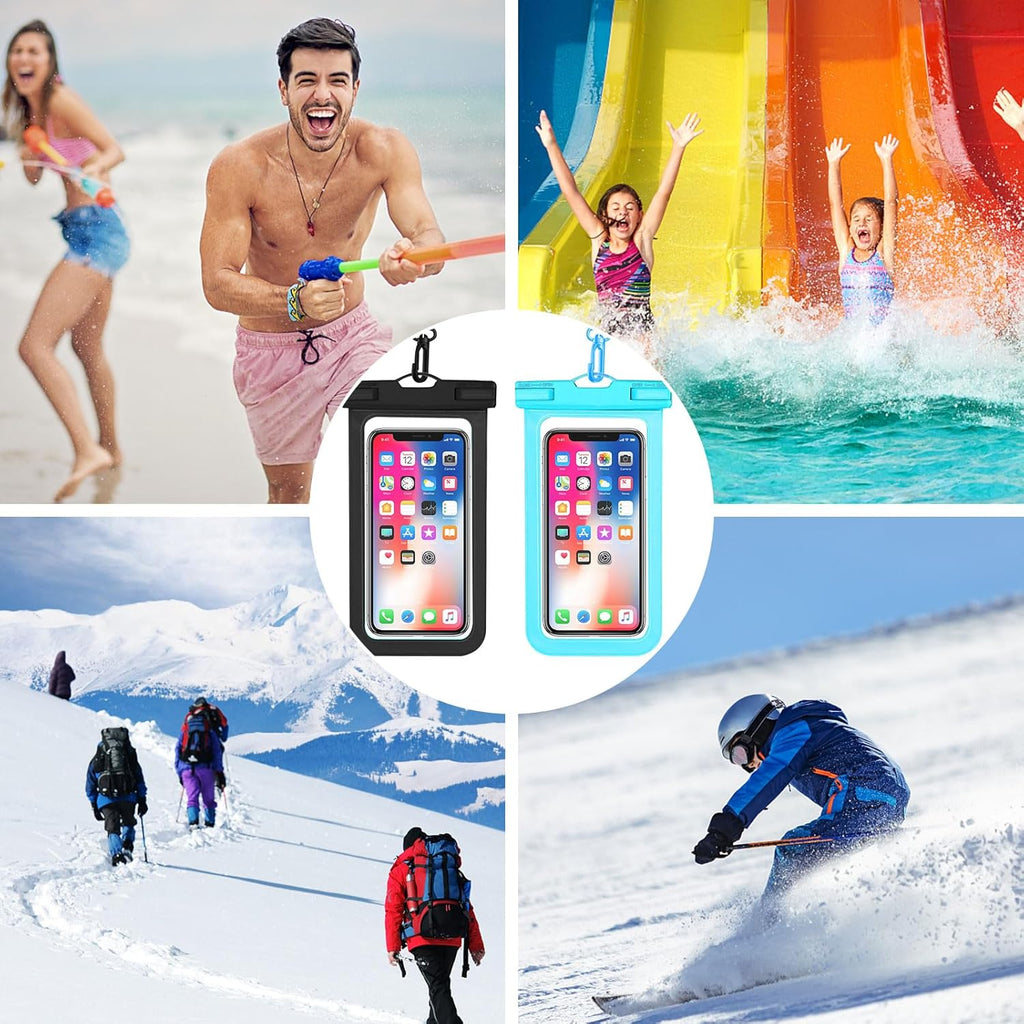 Waterproof Phone Pouch, IPX8 Waterproof Cell Phone Case for All Mobile Phones, Essential Dry Bag with Touchscreen-Friendly Design for Beach, Cruise, Swimming, and Outdoor Activities