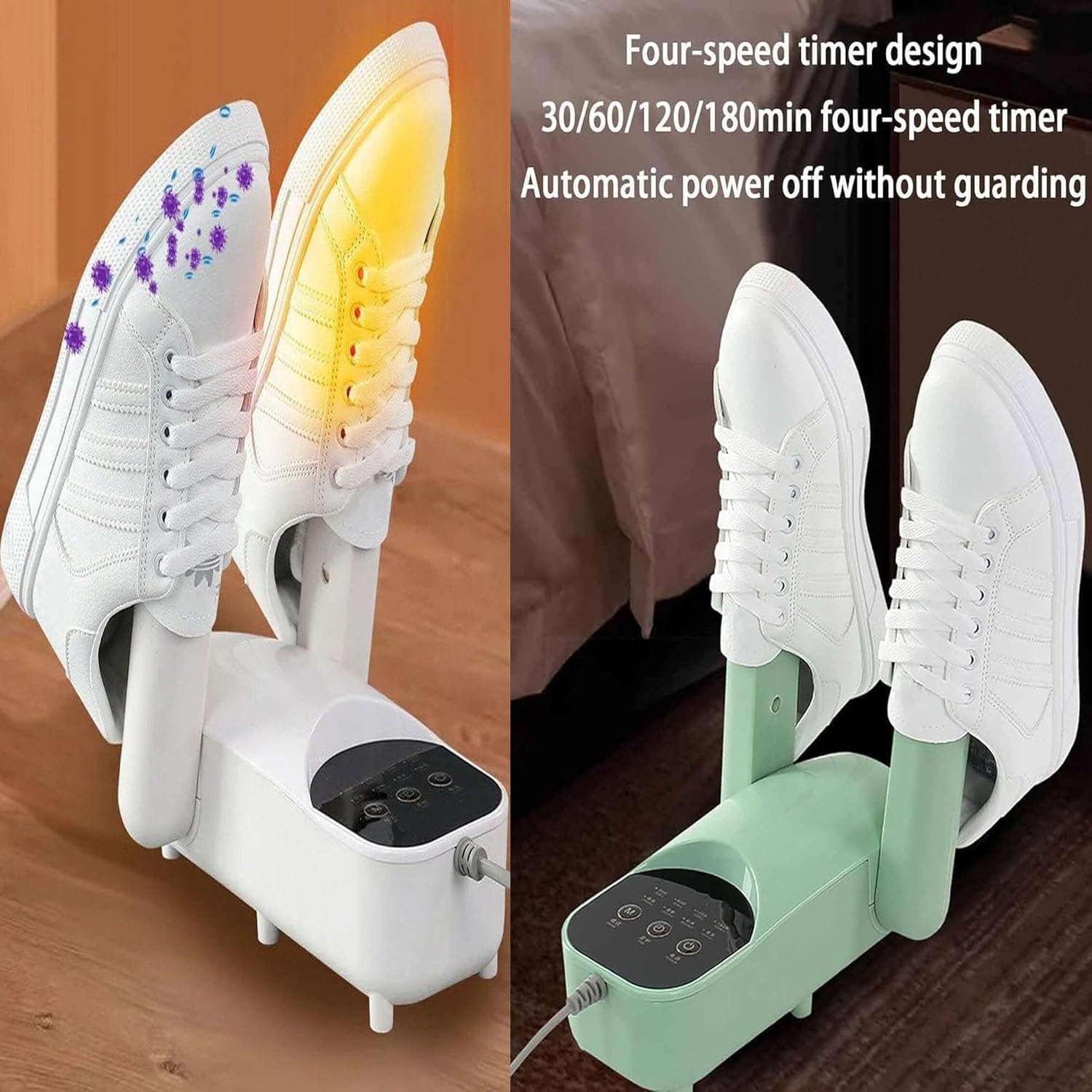 Electric Shoe Dryer with Adjustable Rack & Timer | Multi-Functional Boot Warmer & Glove Dryer for Sweaty Shoes