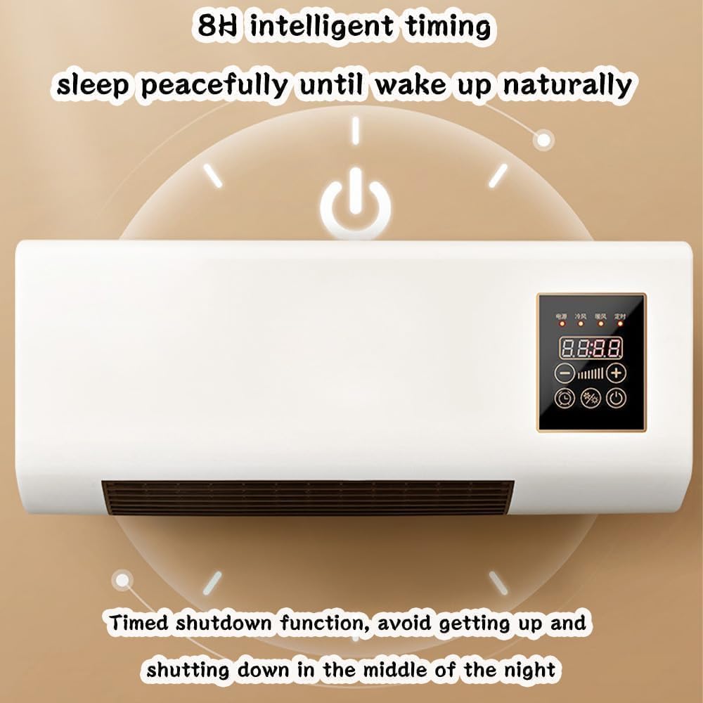Personal Mini Air Conditioner. Wall-mounted dual-use AC unit with remote, touch screen & heating/cooling for rooms up to 150 sq ft.