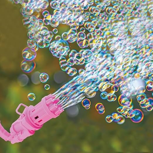 8-Hole Automatic Bubble Toy | Summer Outdoor Electric Bubble Machine for Kids | Endless Bubble Fun for Playtime