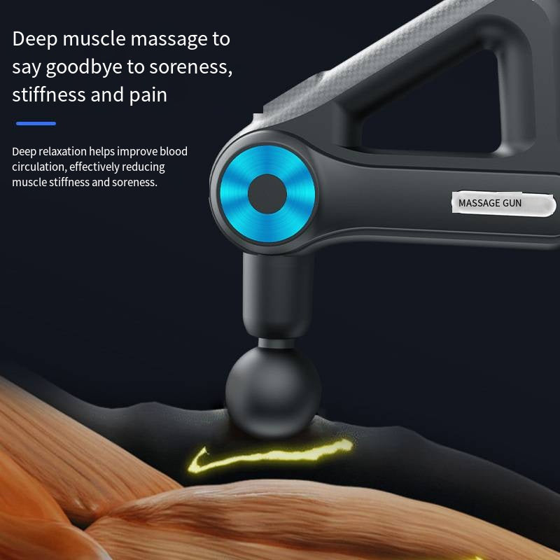 Rechargeable Electric Muscle Massager - Portable Cordless Massage Gun for Body & Head, Intense Percussion Therapy