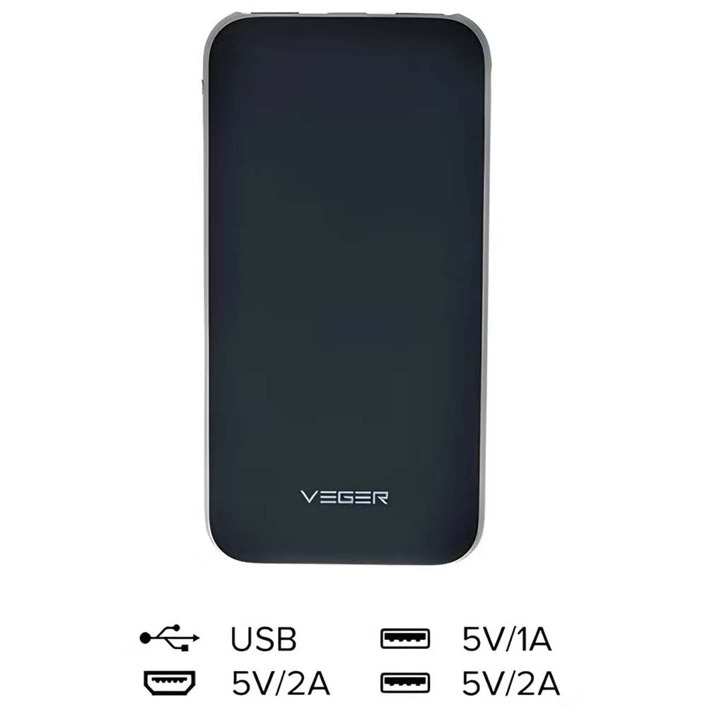 VEGER 25000mAh Power Bank 92.5W high-speed portable charger with Micro cable for iPhone, Samsung, iPad & more. Model V11W.