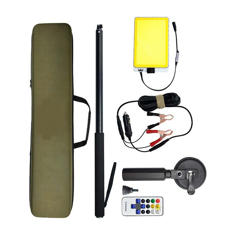 DC 12V BBQ Night Party Lighting | Dual Color White & Yellow Outdoor Portable Telescopic Rod LED Camping Light