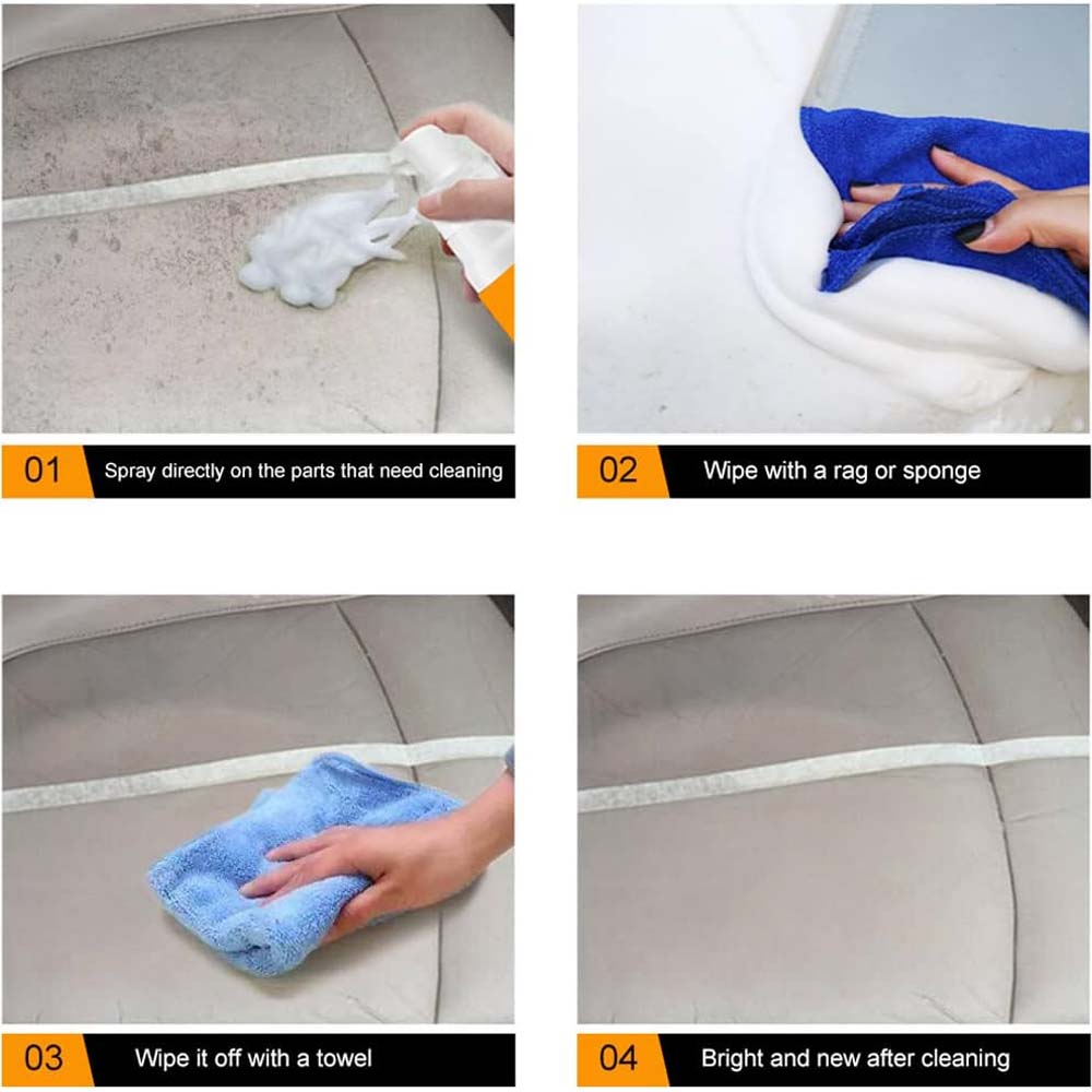 Multi-Purpose Foam Cleaner & Shine - 600g, All-in-One Interior Restorer for Cars & Home, UV Protection, Removes Dirt & Grime Effortlessly