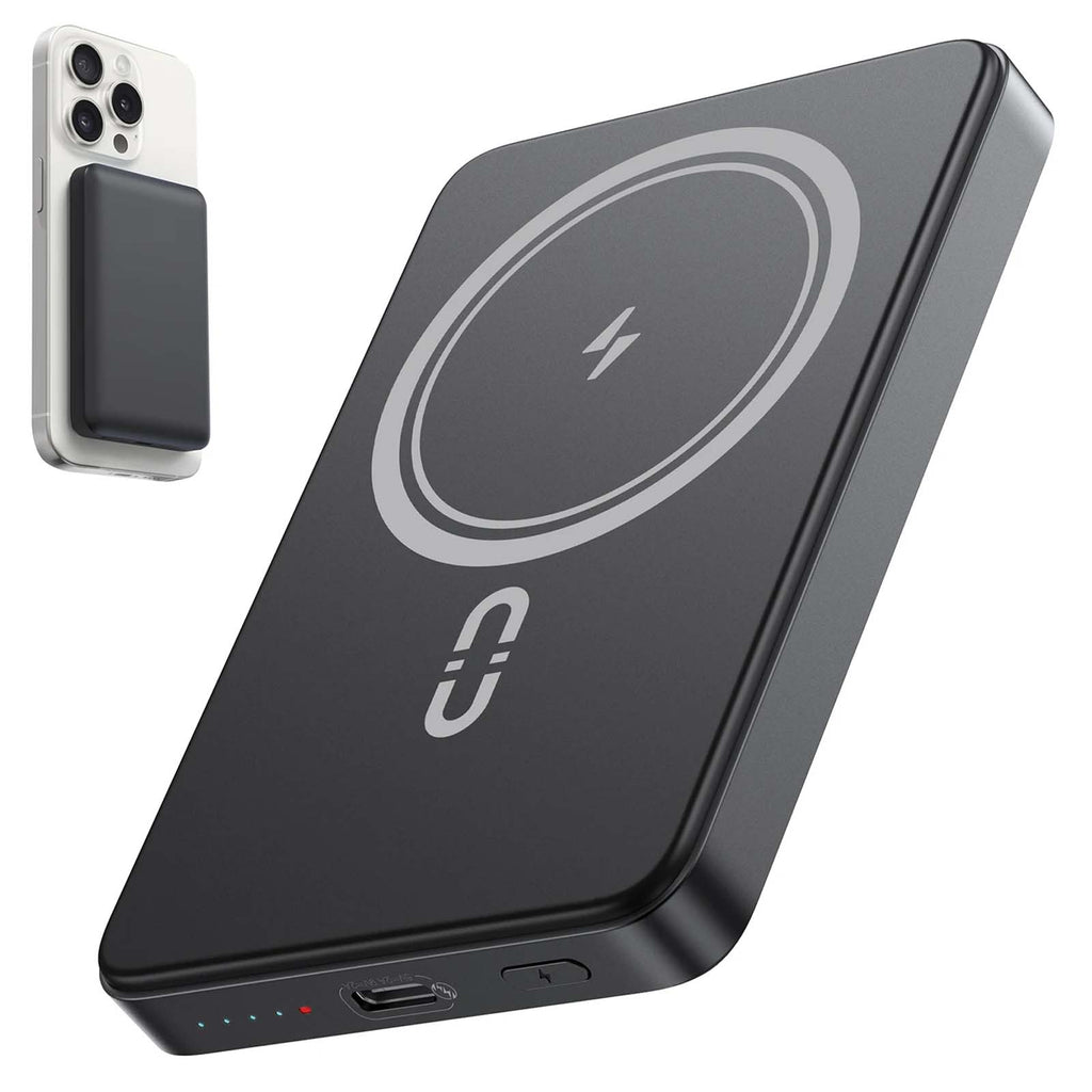 Magnetic Power Bank 5000mAh - 15W Ultra Slim Wireless Charger | Magsafe Compatible for iPhone & Android | Fast Portable Charging