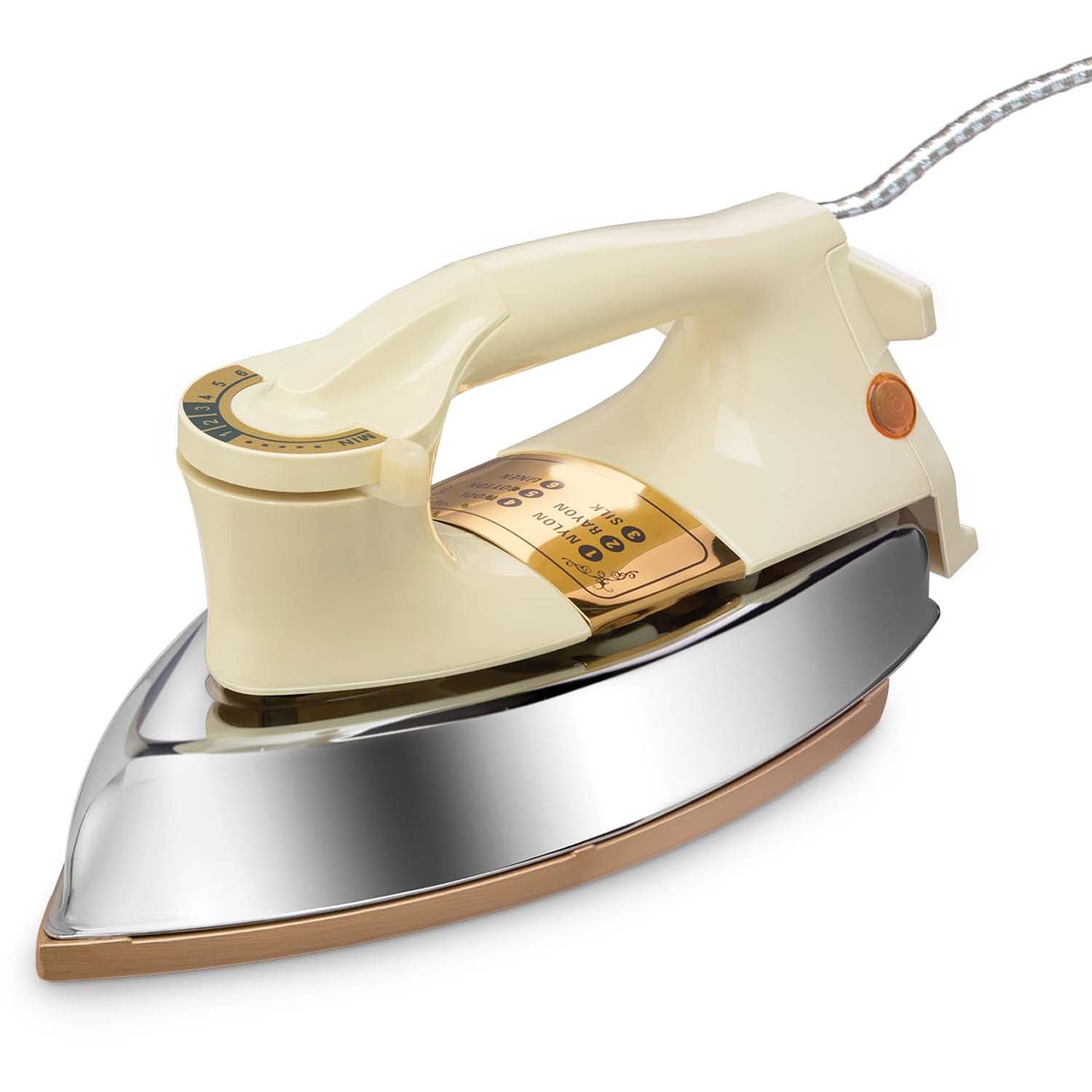MHI-30 Automatic Dry Iron - 1000W with Stainless Steel Soleplate, Auto Shut-Off & Anti-Drip