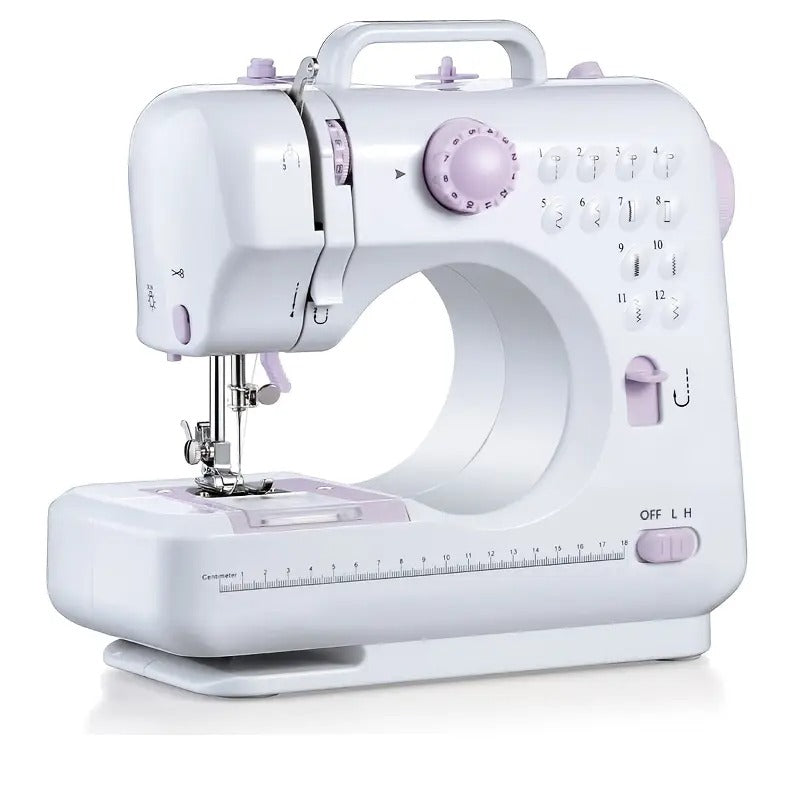 European Standard Home Sewing Machine - 2-Speed, Front/Back Stitch, Thick Fabric Locking, Night Light & Guide Locking Eye