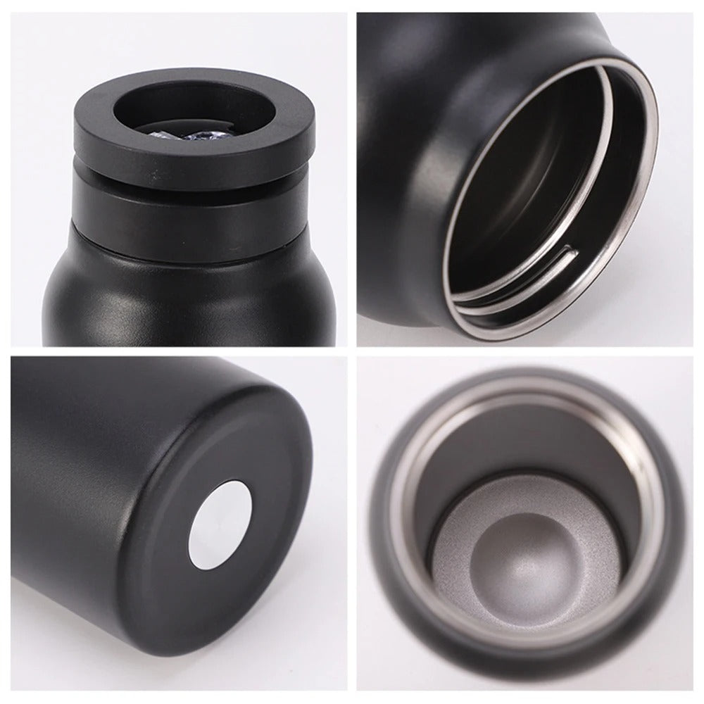 Stainless Steel Magnetic Vacuum Flask | Sports Water Bottle & Mobile Phone Holder | Portable Outdoor Thermal Insulation Cup