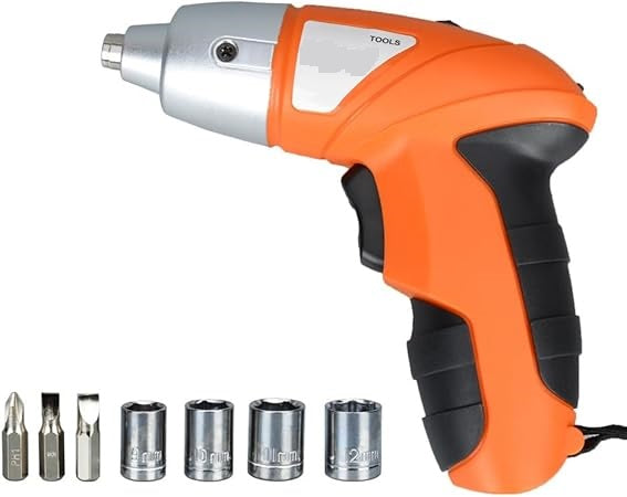 Rechargeable Electric Screwdriver | Cordless Screwdriver with Light | 3.6V 1300mAh Li-ion Dual LED Palm-Sized Screw Gun