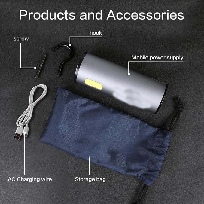 Multi-functional Portable Power Supply | USB Rechargeable | 12W Emergency Lights for Outdoor Camping | Suitable for Tent Lamps