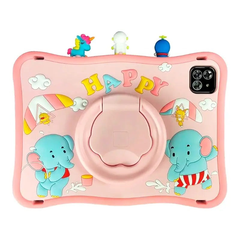 Tab10 10.1 Inch Kids Tablet - 6 GB RAM, 128 GB ROM, 8000 mAh Battery, Parental Controls, Durable Design, and Educational Apps - Pink